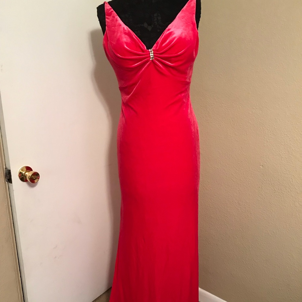 Hot Pink Velvet Tiffany Gown